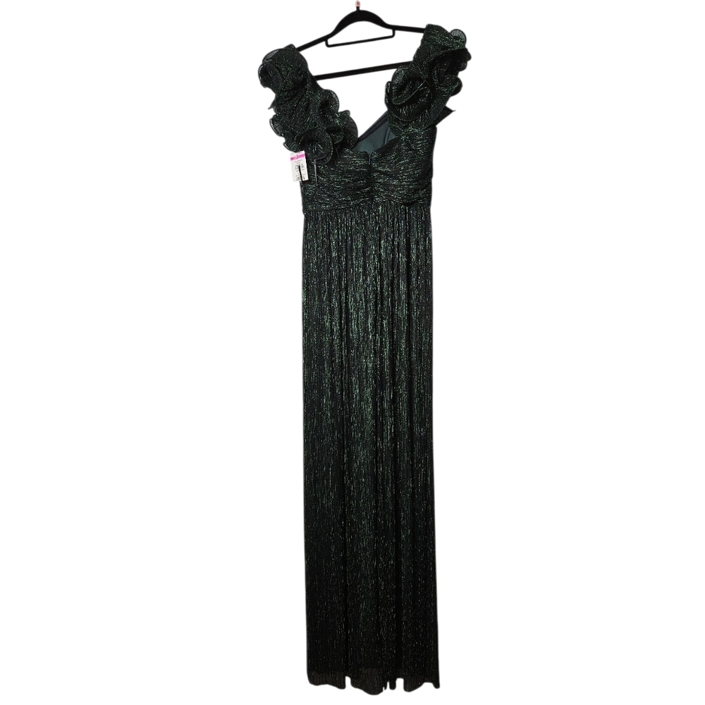 After Six Evergreen Metallic Gown, Size Small, NWOT - Picture 3 of 7
